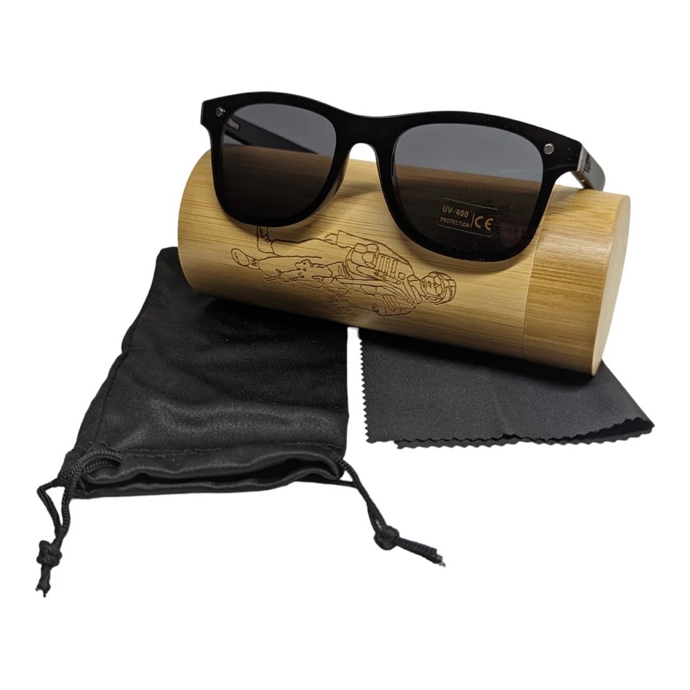 Patriot Line Polarized UV400 Sunglasses w/Wooden frames and Anti Scratch lenses
